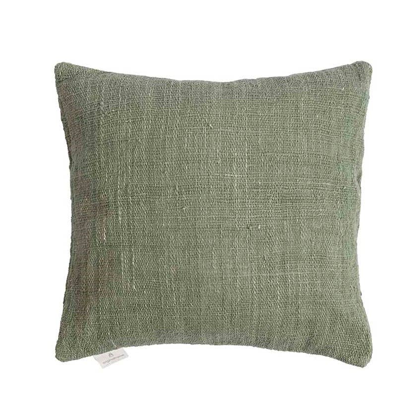 Waste Cotton Cushion Cover - Green