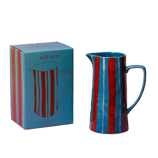 Mægen Jug - Blue/ Red