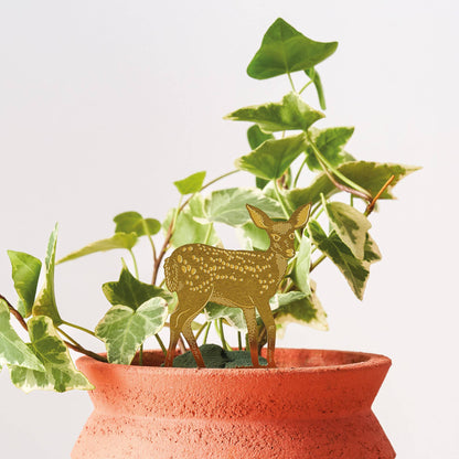 Plant Animal Deer, brass bambi plant pot decor
