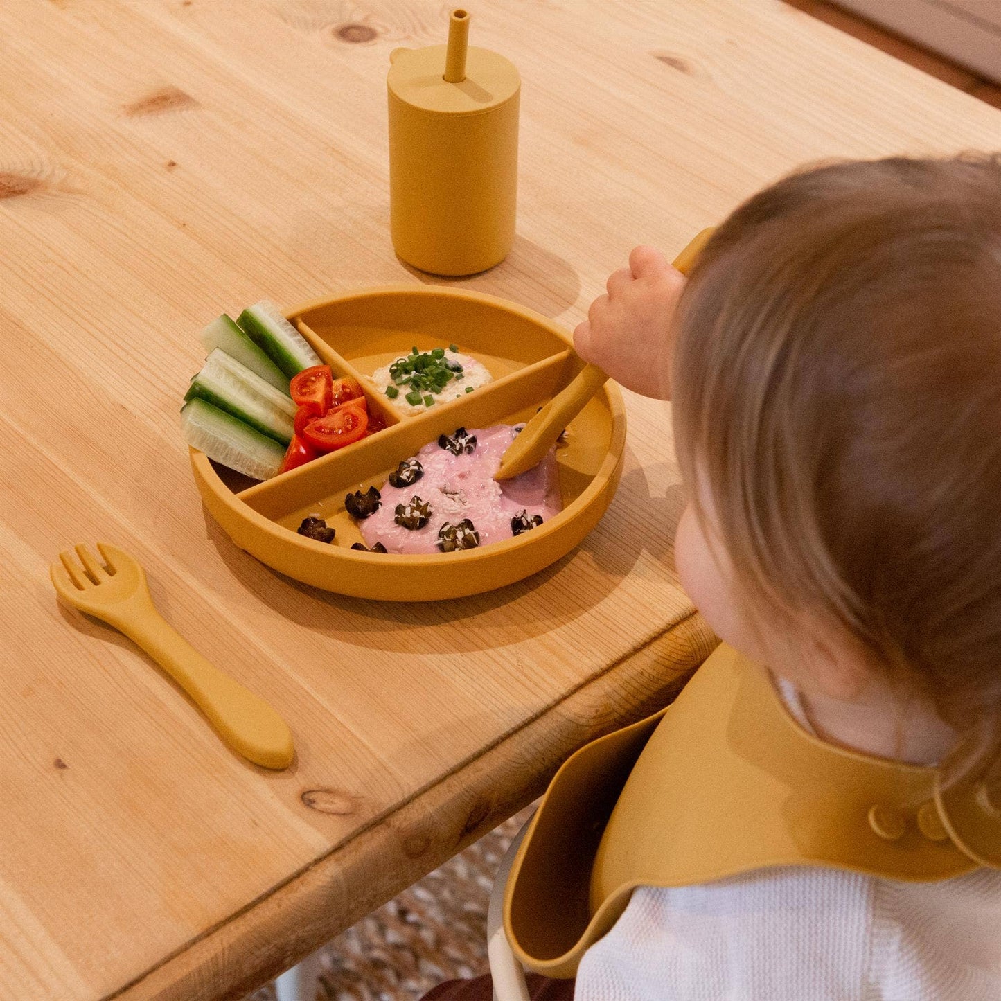 Baby Divided Silicone Suction Plate