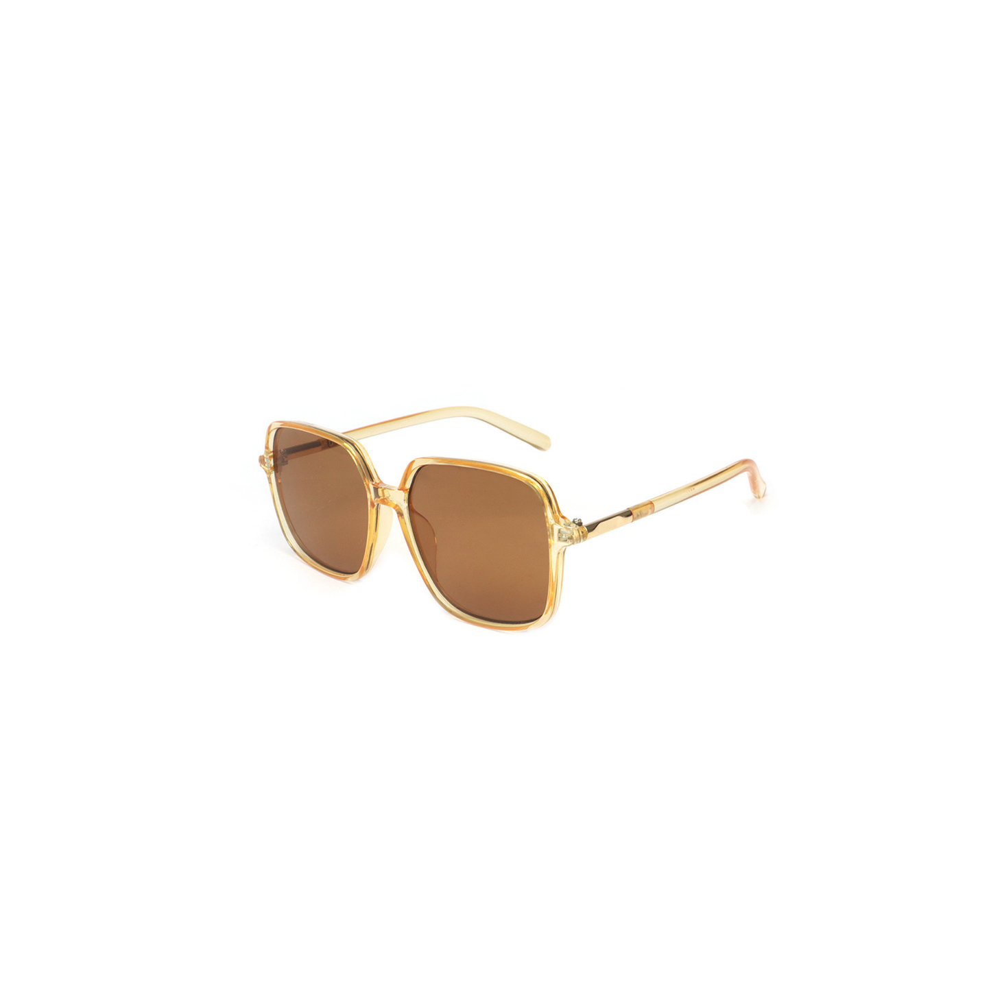 Square Polycarbonate Sunglasses – Light Amber
