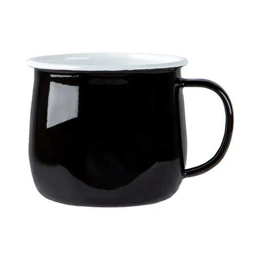 Argon Black Enamel Belly Mug