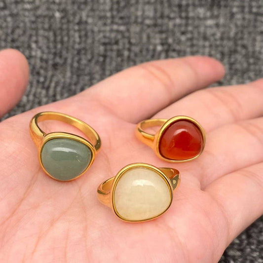 Inlaid Stone Ring - Green