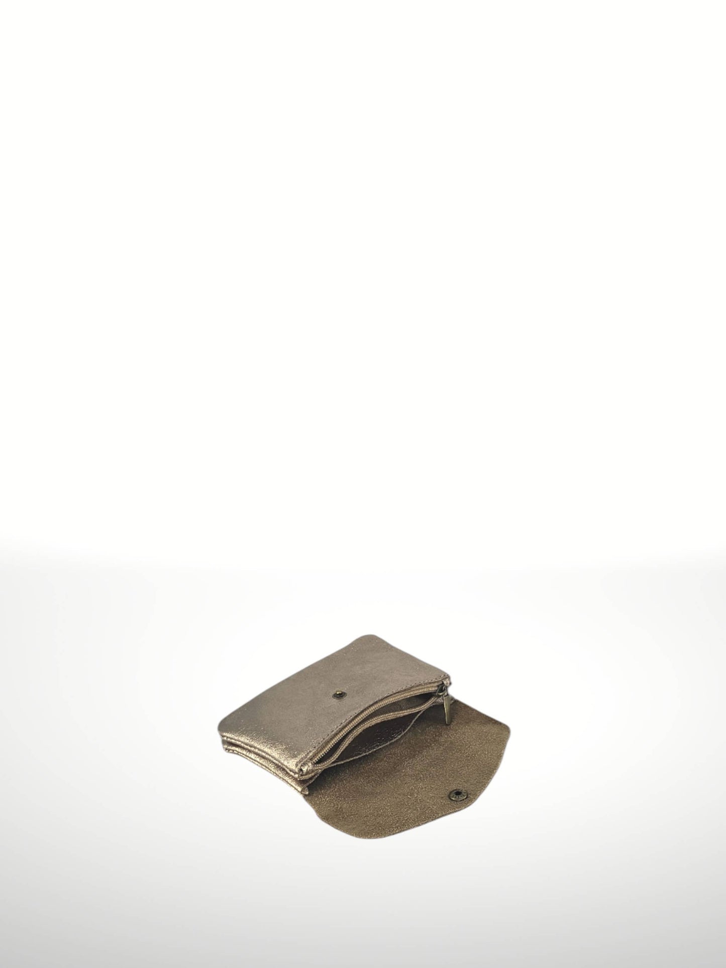 Katia Plus Laminated Suede Leather Wallet - Black