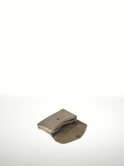 Katia Plus Laminated Suede Leather Wallet - Black