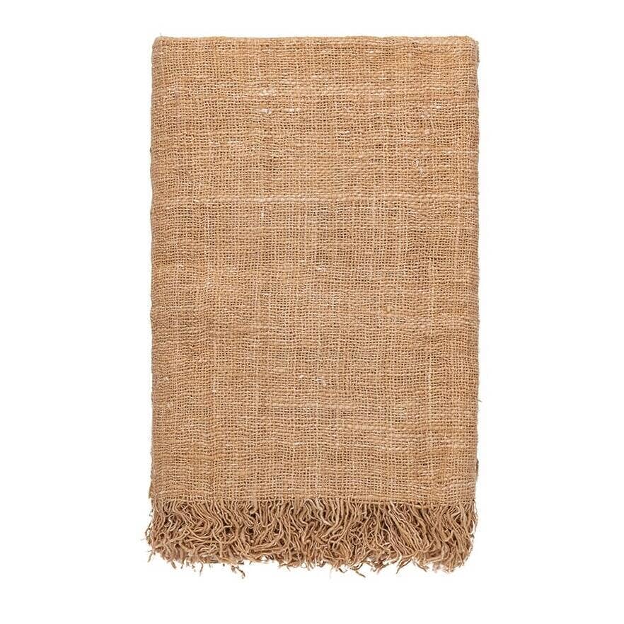 Waste Cotton Throw - Black