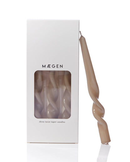 MÆGEN Twist Taper Candles - Mink