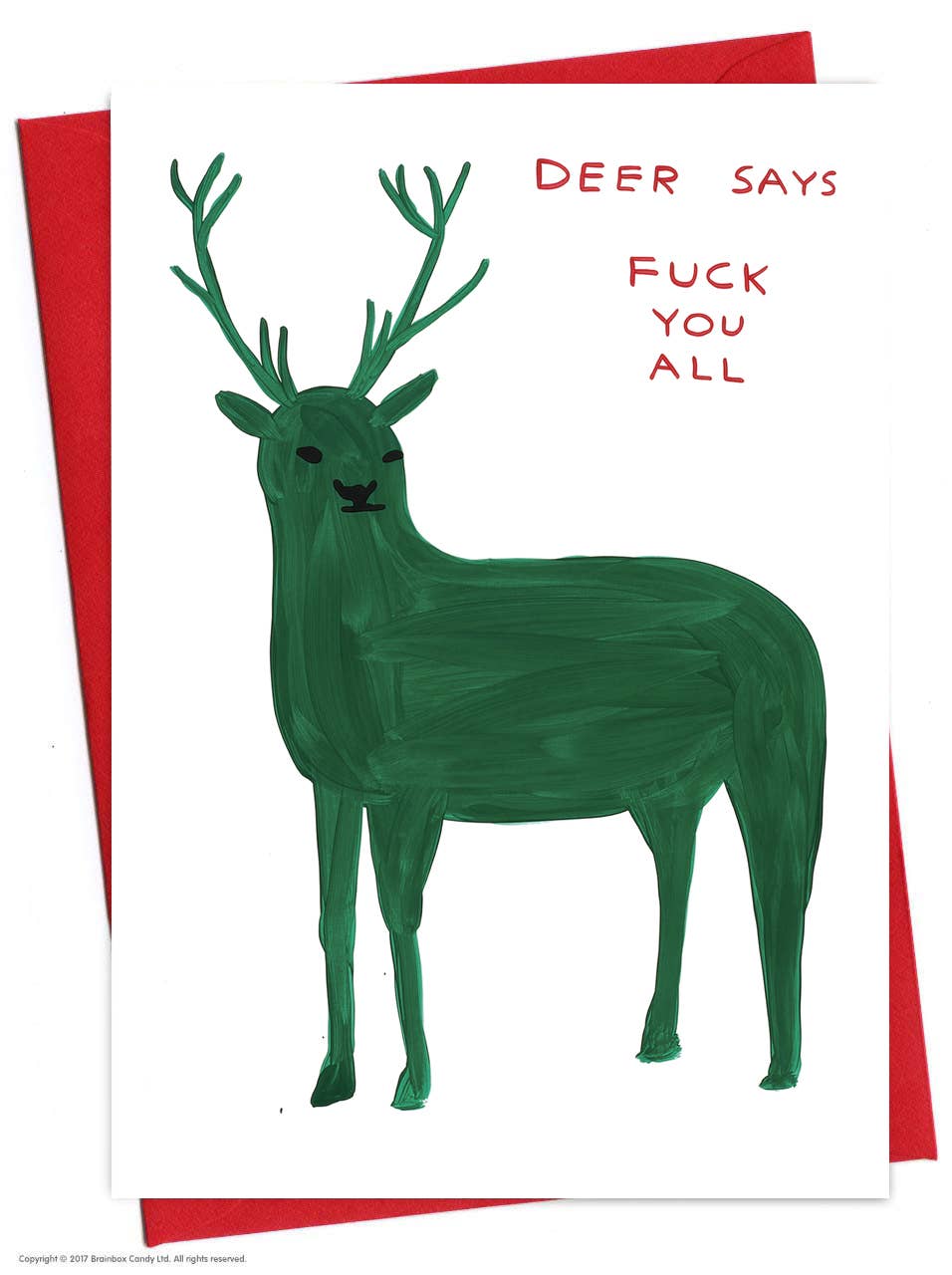 Deer Says Fuck You All Christmas Card
