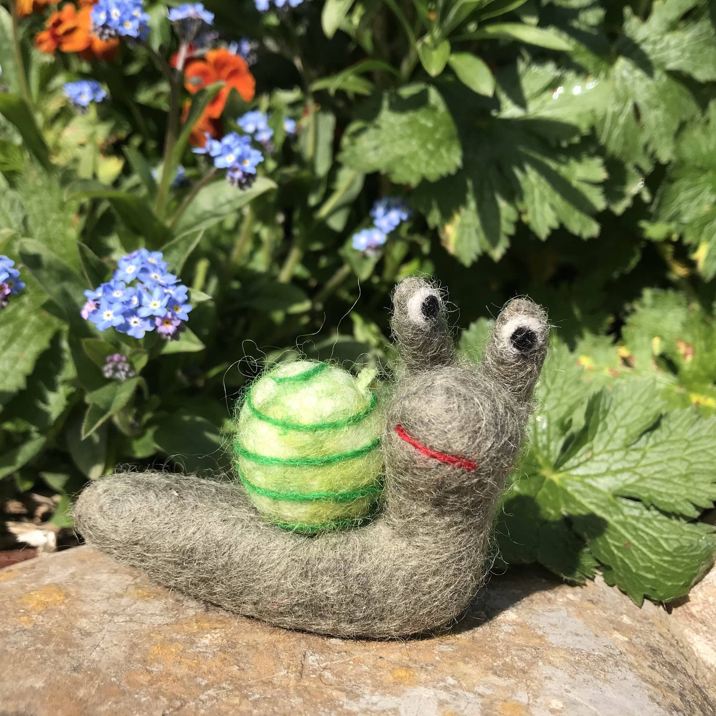 Handmade Hanging Shelby the Snail Felt Decoration