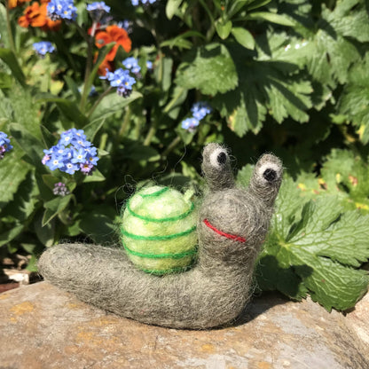 Handmade Hanging Shelby the Snail Felt Decoration