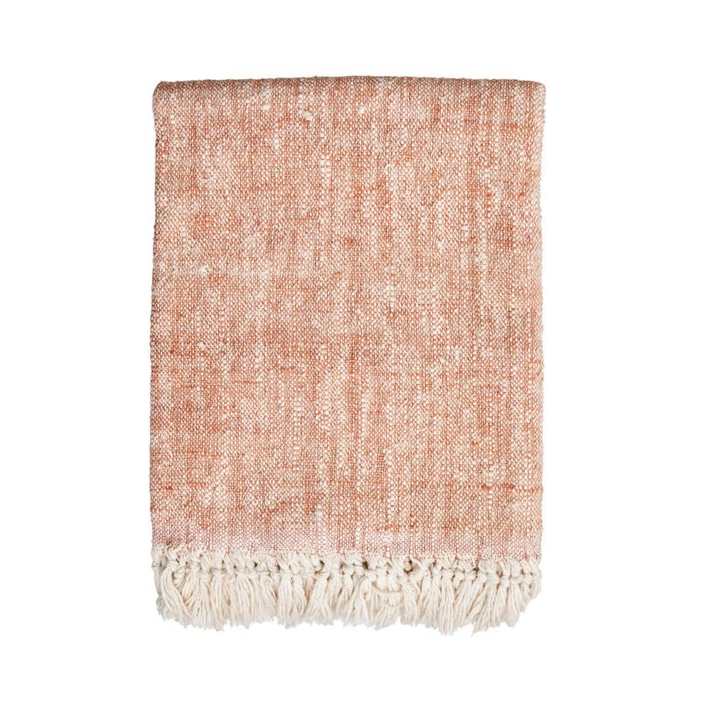 Waste Cotton Throw - Duo Tone Black / White