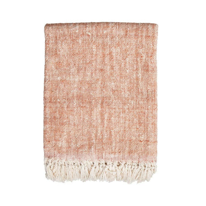 Waste Cotton Throw - Duo Tone Black / White