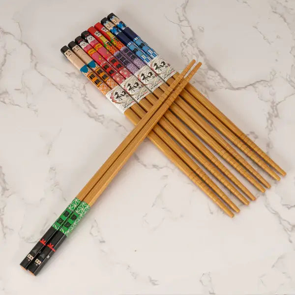 Character bamboo chopsticks detail - PABOOM
