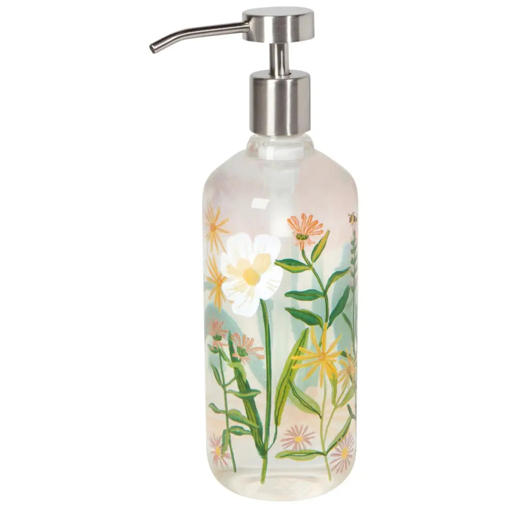 Danica - Bees + Blooms Glass Soap Pump