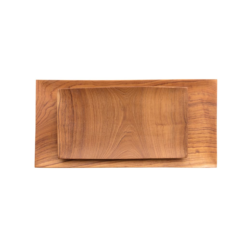 Teak Root Flat Tray - Medium