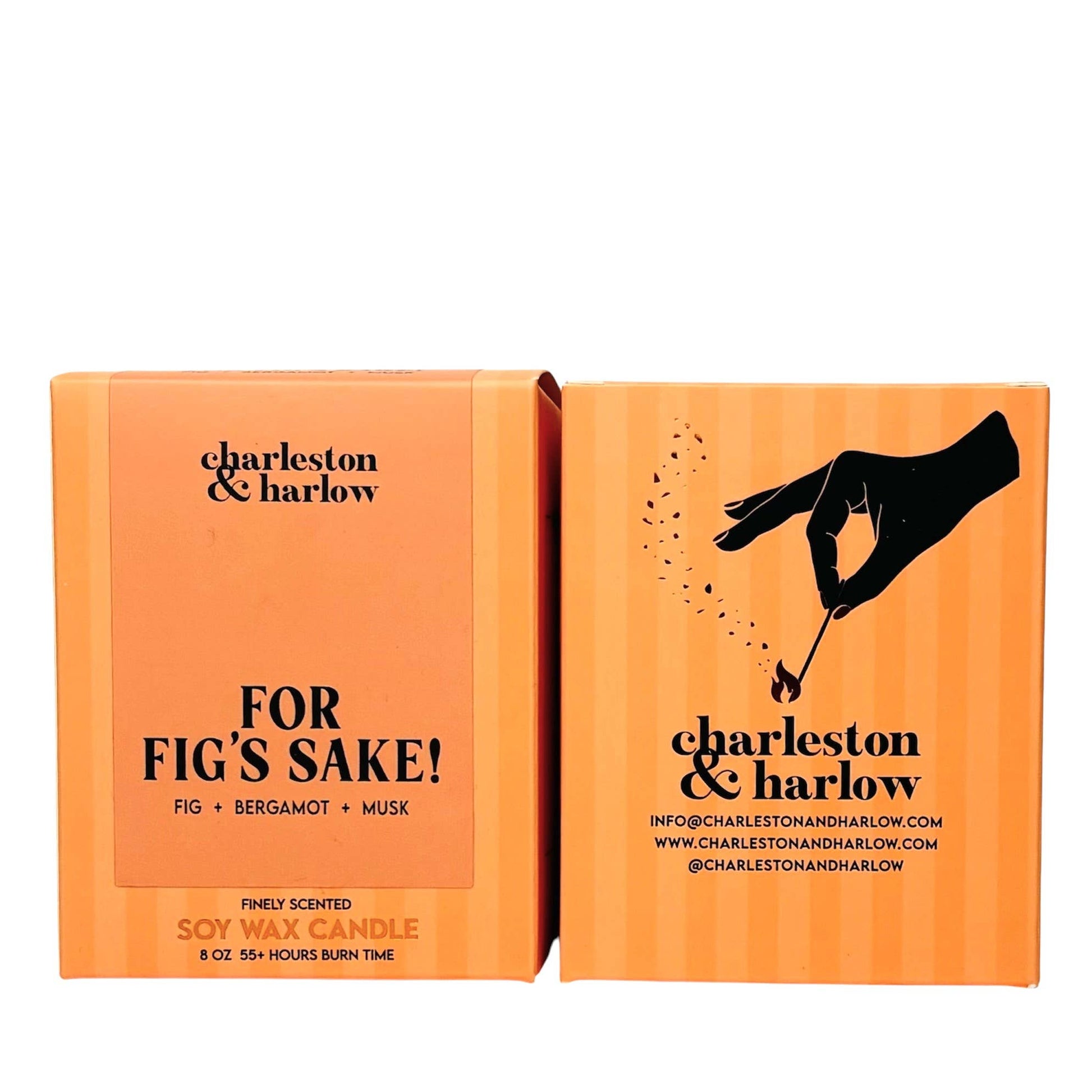 Charleston & Harlow For Fig's Sake! candle lit