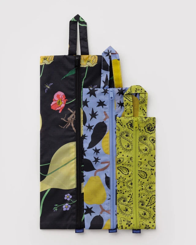 BAGGU 3D Zip Set Winter Orchard size comparison detail - PABOOM