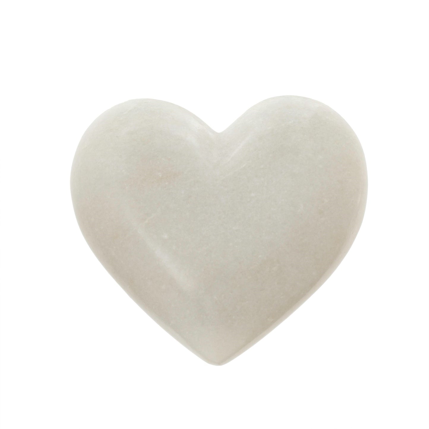 White Marble Heart Large