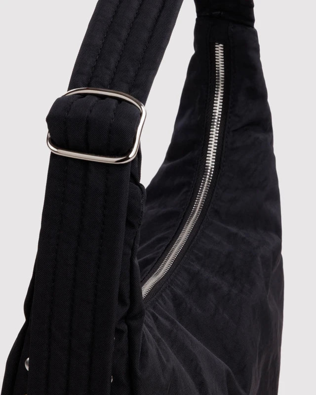 BAGGU Nylon Shoulder Bag Studs folded flat view - PABOOM