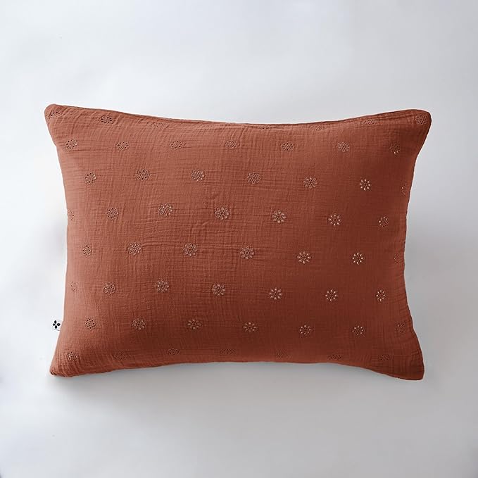 Boho Cotton Gauze Cushion Cover 20x28" Terracotta