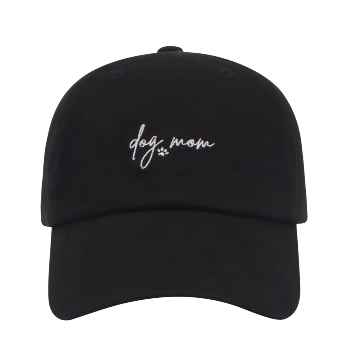 Dog Mom Paw Love Baseball Cap - Black