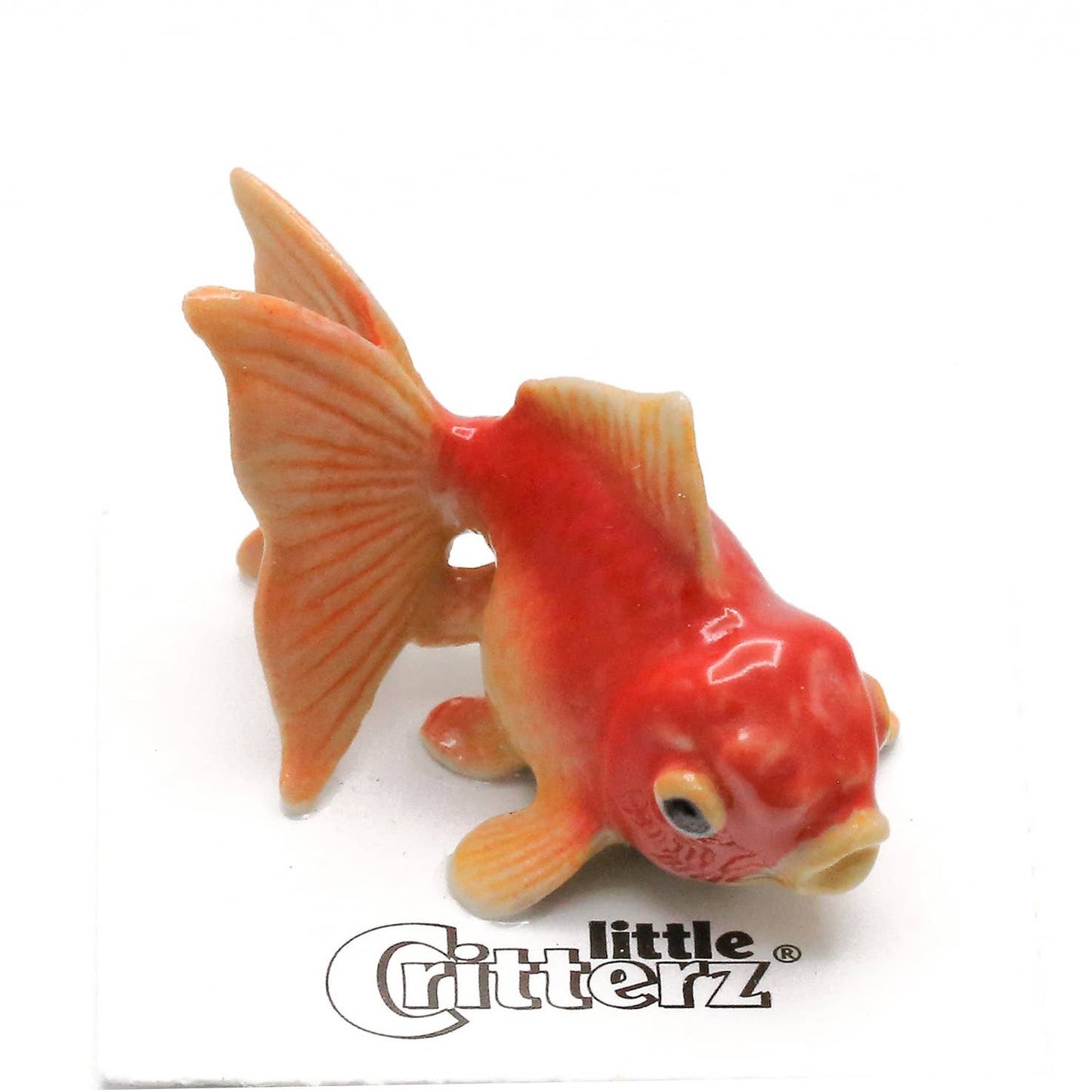 Fancy Fantail Goldfish Porcelain Miniature