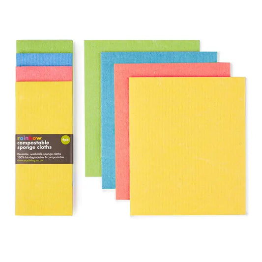 Compostable Sponge Cleaning Cloths - Rainbow