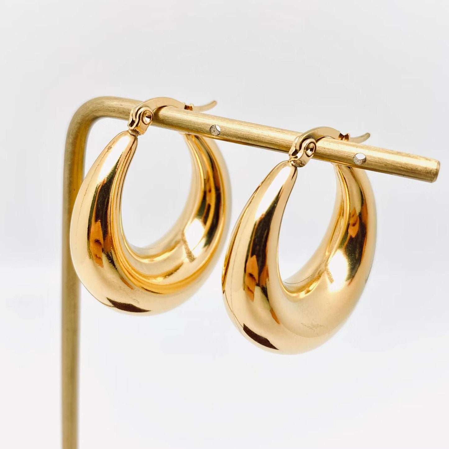 Geometric Huggie Earrings