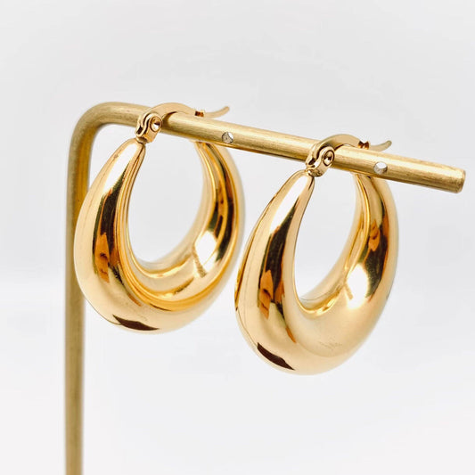 Geometric Huggie Earrings