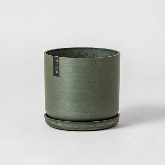 Kanso Designs Planter + Saucer 9” - Olive Sage