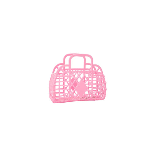 Mini Retro Basket Jelly Bag Bubblegum Pink