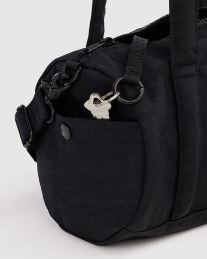 BAGGU Nylon Duffle Bag Black interior pocket detail - PABOOM