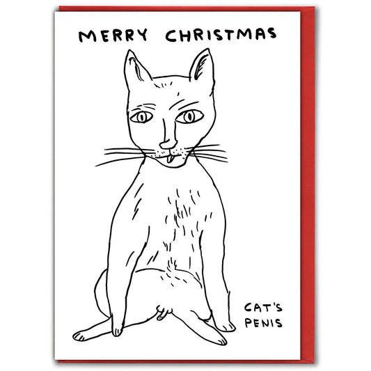 Christmas Cat Penis Card