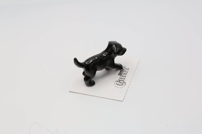 Shadow Black Lab Puppy Porcelain Miniature