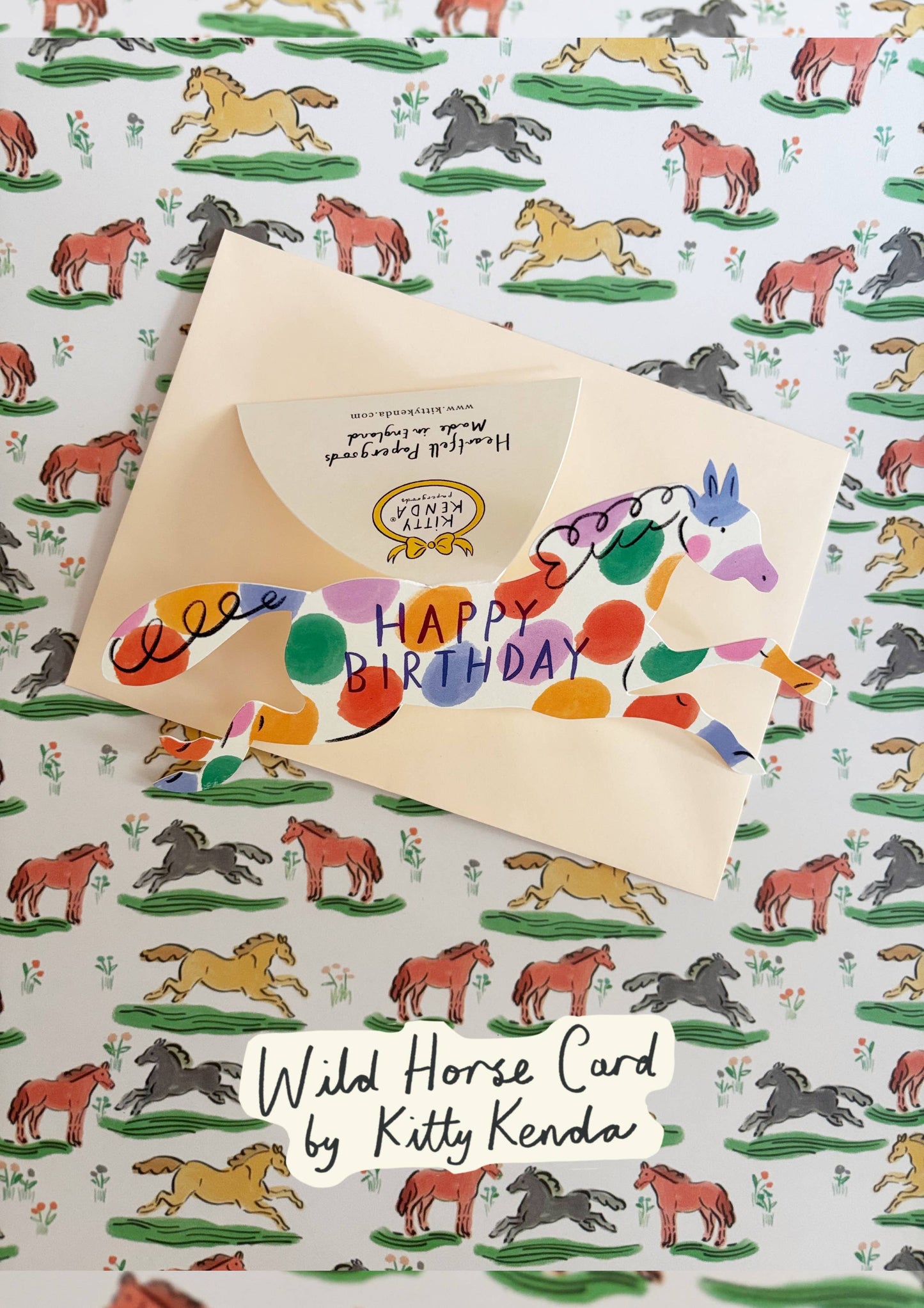 Wild Horse Shaped Greeting Card - Spotty 