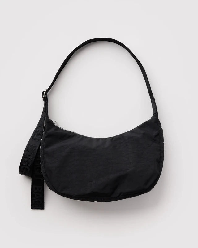 BAGGU Medium Nylon Crescent Bag in studs print with adjustable logo strap - PABOOM