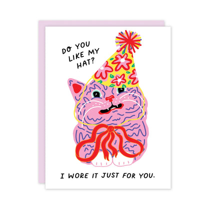 Cat Hat Birthday Card