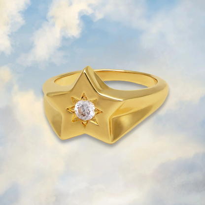 Shooting Star Signet Ring