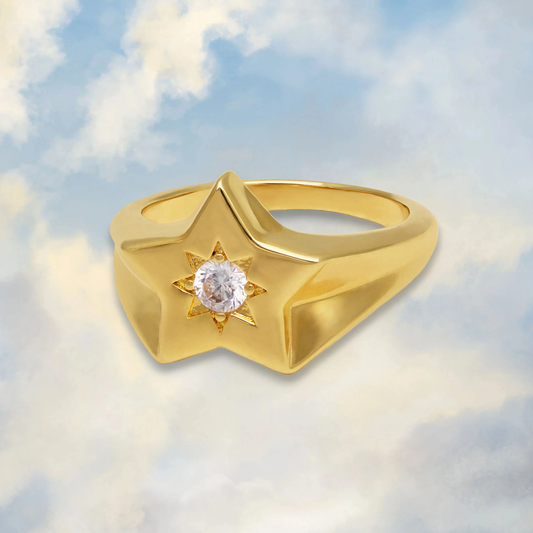 Shooting Star Signet Ring