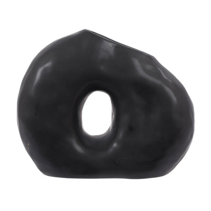 Matte Black Donut Vase