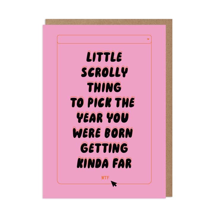 Scrolly Thing Birthday Card