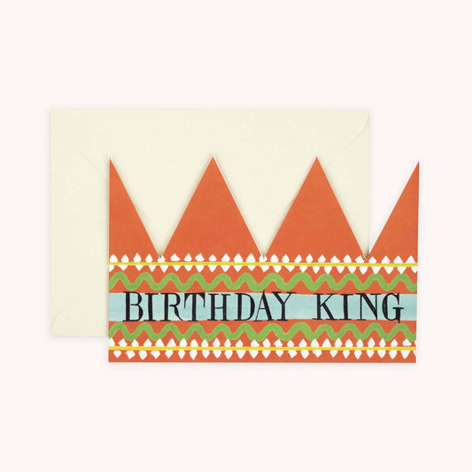 Birthday King Party Hat shown at an angle