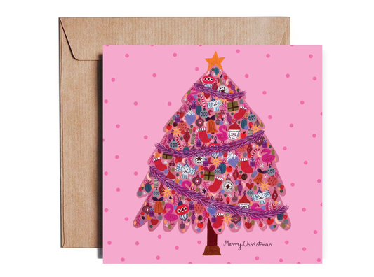 Pink Tree Card