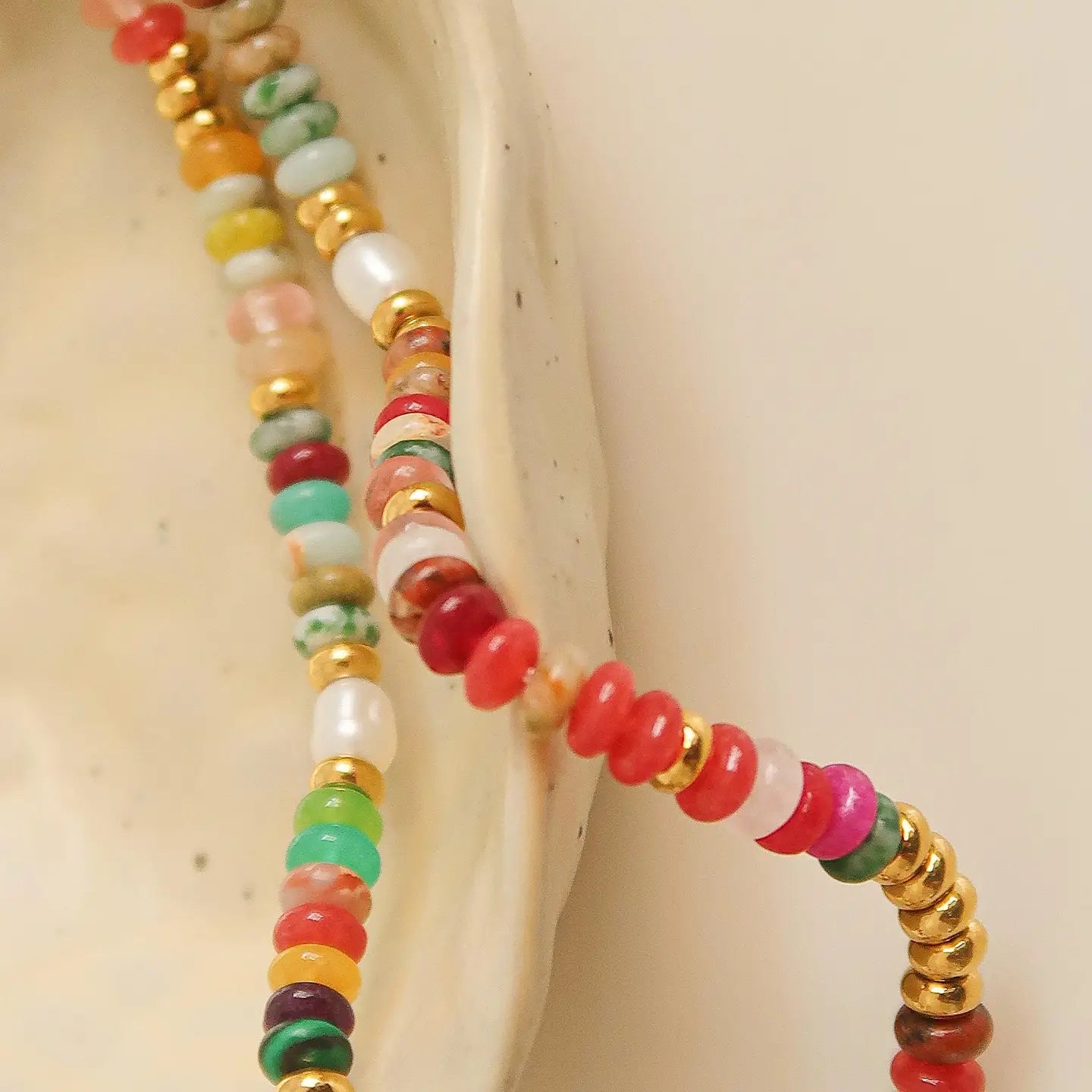 Sunny Boho Color Beaded Necklace