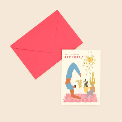 Yoga Birthday Card