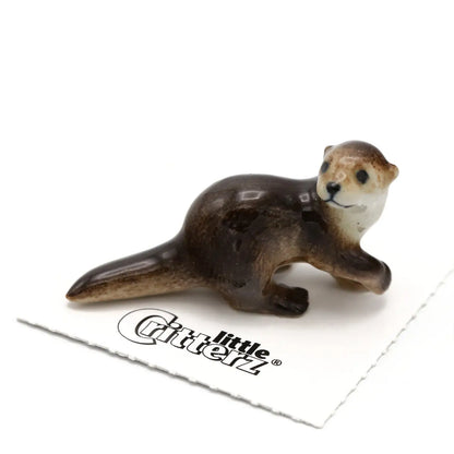 Glide River Otter Porcelain Miniture