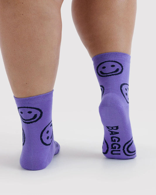 BAGGU Crew Sock - Lavender Happy