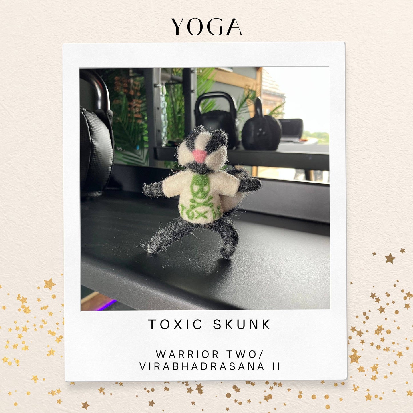 Handmade Felt Toxic Skunk Hanging Decoration