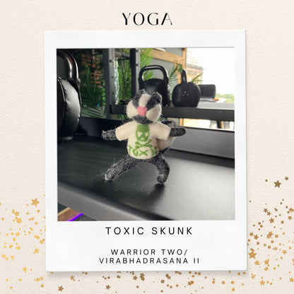Handmade Felt Toxic Skunk Hanging Decoration