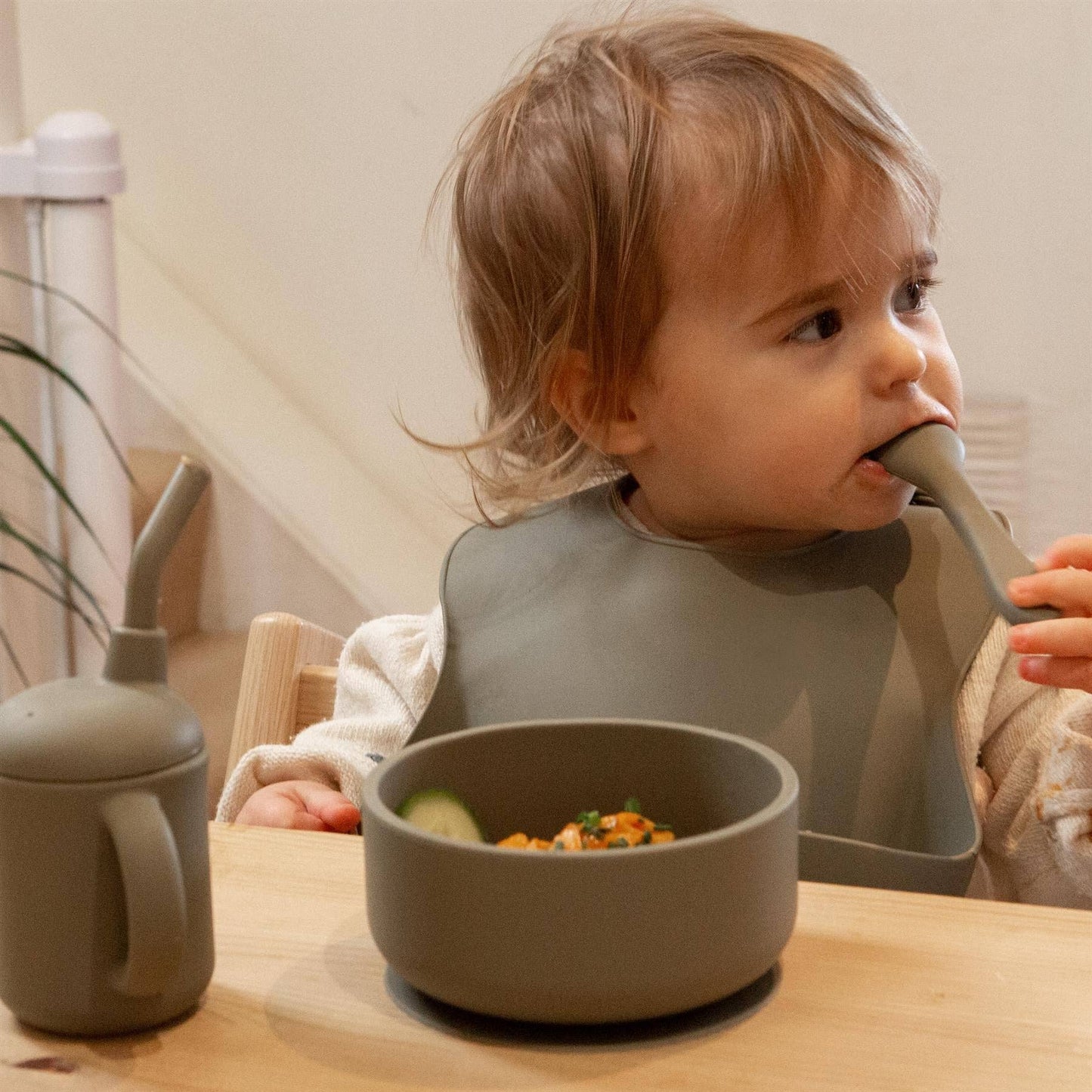 Baby Silicone Weaning Spoon - Ochre